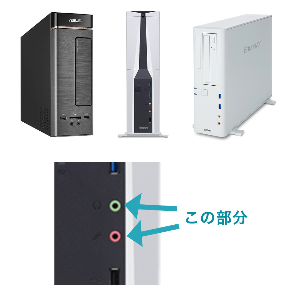 丸い穴が空いている部分